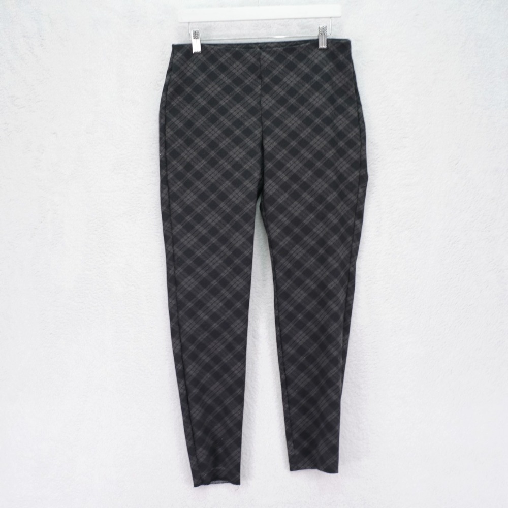 Zac & Rachel‎ Black Plaid Leggings Pants Medium Polyester Rayon Spandex 31 / 29